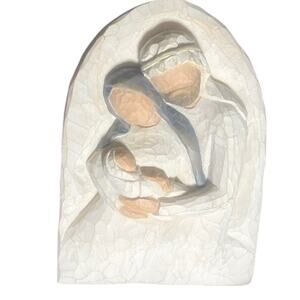 Willow Tree Vintage 2002 Holy Family A Child is Born Plaque/Ornament